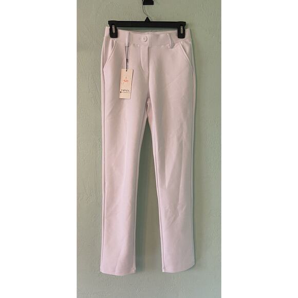 Tapata Women's Stretchy Straight Dress Pants with Pockets White Extra Small - Picture 1 of 3